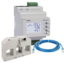 SELEC KIT: MRJ4M-SL METER + 2 X 2M RJ45 CABLE + 2 X 600A CT 31X31MM MRJ4MSL-600A31/31-K