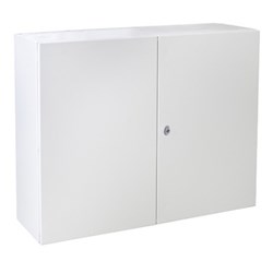 IPD MSB141230DDG Metal Enclosure Mild Steel 1200W 1400H 300D RAL7035 Light Grey IP55 Double Door