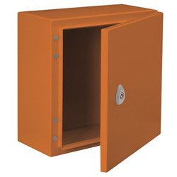 IPD MSB404020A Metal Enclosure Mild Steel 400W 400H 200D RAL2008 Orange IP66 Single Door
