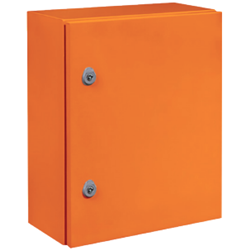 IPD MSB507020A Metal Enclosure Mild Steel 700W 500H 200D RAL2008 Orange IP66 Single Door