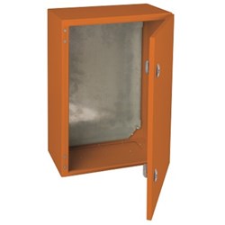 IPD MSB705020A Metal Enclosure Mild Steel 500W 700H 200D RAL2008 Orange IP66 Single Door