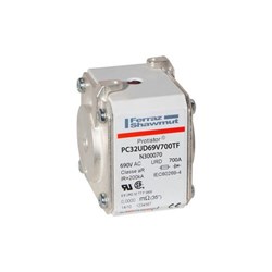 MERSEN FUSE LINK 700A END CONTACT FOR SEMICONDUCTOR PROTECTION BODY SIZE 32, 660V N300070