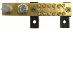 IPD NB30-K 30 Way Neutral Bar 165 A 10 x 20sq-mm 270mm L Bar