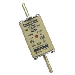 Mersen NHG1-200 Blade Type Fuse Link 200A 500VAC NH1 39.5mm 120kA For: NH1 Bases and Disconnects
