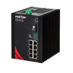 Red Lion NT24K-8TX-POE PoE Managed Industrial Ethernet Switch 22-49VDC DIN Rail Mount