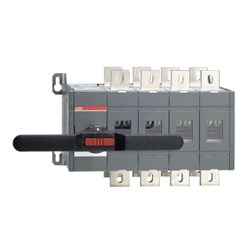 ABB OT1000E04CP Changeover Switch IP20 1000A 4 415VAC Pistol Handle 4-Hole Front Mount