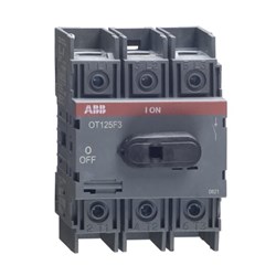 ABB OT125B22R3-K Base Mount 125A 3-P Base Mount 45 kW IP20 Front 70mm H x 100mm W x 66.5mm D 22mm Fixing