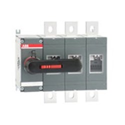 ABB OT2000E03P Disconnector Switch IP65 2000A 3 1000VAC Black Pistol Handle Base Mount