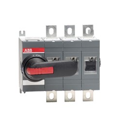 ABB OT315E03P Disconnector Switch IP65 315A 3 1000VAC Black Pistol Handle Base Mount