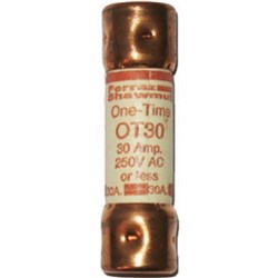 Mersen OT350 Fast-Acting General Purpose Fuse 350A 250VAC/DC Class K5 2.06 in Dia x 8.63 in L Blade Terminal