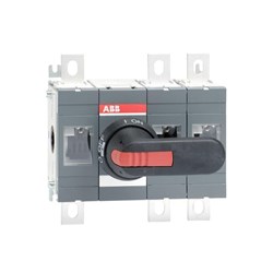 ABB OT400E12P Disconnector Switch IP65 400A 3 1000VAC Black Pistol Handle Base Mount
