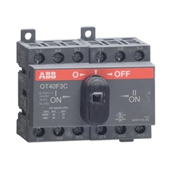 ABB OT40F3CK-K Changeover Switch 40A 750VAC/DC IP20 Front DIN Rail Mount 3P-3P-P