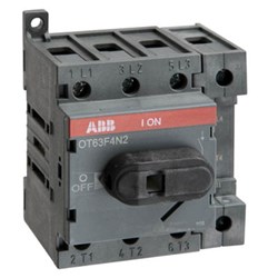 ABB OT40F4N2 Switch-Disconnector IP20 40A 4 750VAC Main Circuit Knob Handle Base Mount