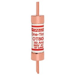 Mersen OT80 Fast-Acting General Purpose Fuse 80A 250VAC/DC Class K5 1.06 in Dia x 5.88 in L Blade Terminal