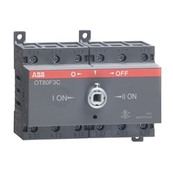ABB OT80F3CK-K Changeover Switch 80A 750VAC/DC IP20 Front DIN Rail Mount 3P-3P-P