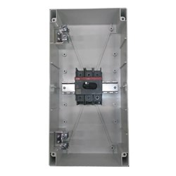 ABB OTP125B3M Enclosed Disconnector Switch Plastic IP65 50A 3-P 750VAC Black Selector Handle
