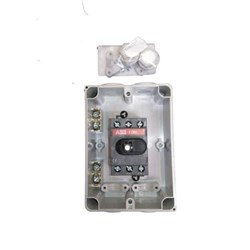 ABB OTP16B3M Enclosed Disconnector Switch Plastic IP65 10A 3-P 750VAC Black Selector Handle