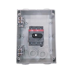 ABB OTP63B3M Enclosed Disconnector Switch Plastic IP65 20A 3-P 750VAC Black Selector Handle