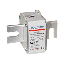 MERSEN FUSE LINK 1100A 80MM FIXING FOR SEMICONDUCTOR PROTECTION BODY SIZE 33, 660V P300255