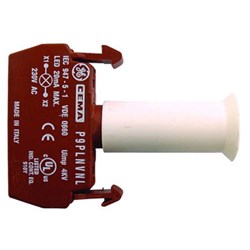 ABB P9PLNVNR LED Block Red 230VAC Front Mount Metal