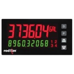 Red Lion PAX2A000 Universal Analog Input Meter 21.6-250VDC 2, 9 Digit Dual Line Tri-Colour, LCD Display