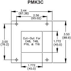 Red Lion PMK3C000 Mount Panel Steel For: 1/8 DIN