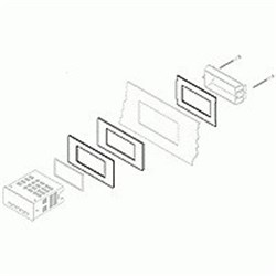 Red Lion PMK80000 Panel Mount Adapter Kit 250VAC Steel For: PAX Meters