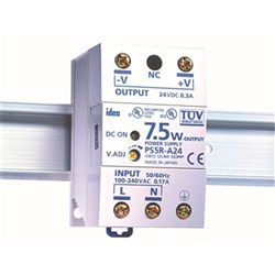 IDEC PS5R-VB24 Switching Power Supply 85-264VAC 24VDC 350-190mA 15 Watt DIN Rail Mount