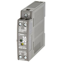 IDEC PS5R-VC24 Switching Power Supply 85-264VAC 24VDC 700-300mA 30 Watt DIN Rail Mount