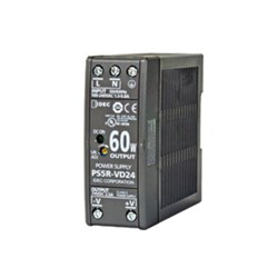 IDEC PS5R-VD24 Switching Power Supply 85-264VAC 24VDC 1300-800mA 60 Watt DIN Rail Mount