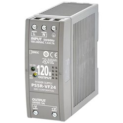 IDEC PS5R-VF24 Switching Power Supply 100-240VAC 85-264VDC 1.4A 0.7A 120 Watt DIN Rail Mount IP20