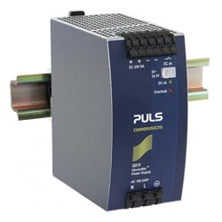 Puls QS10.DNET Power Supply 1PH 110-150VDC 24VDC 8A 192 Watt 13.6 Watt DIN Rail Mount Spring Clamp IP20