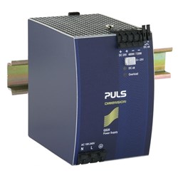 Puls QS20.241-C1 Power Supply 1PH 110-150VDC 24VDC 20A 480 Watt 31.4 Watt DIN Rail Mount Spring Clamp IP20