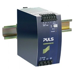 Puls QT20.481 Power Supply 3PH 380-480VAC 48VDC 10A 480 Watt 23.1 Watt DIN Rail Mount Spring Clamp IP20