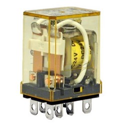 IDEC RH2B-UAC110-120 Power Relay DPDT 110-120VAC Coil 10A Blade Terminal