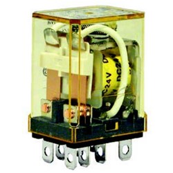 IDEC RH2B-UAC12V Power Relay DPDT 12VAC Coil 10A Blade Terminal