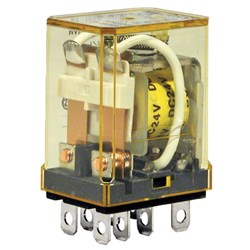 IDEC RH2B-ULC-DC24 Power Relay DPDT 24VDC Coil 10A Blade Terminal