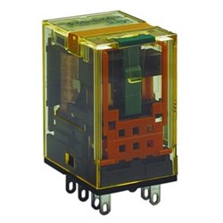 IDEC RU2S-A110 Plug-In Universal Relay W/Latching Lever DPDT 110VAC Coil 10A