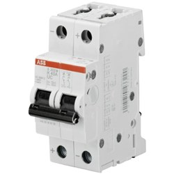ABB S202MC20UC Miniature Circuit Breaker 10 kA at 400VAC 2-P 20A 400/415VAC C-Curve