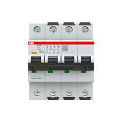 ABB S304PC1 Miniature Circuit Breaker 25 kA 4-P 1A 415VAC C-Curve