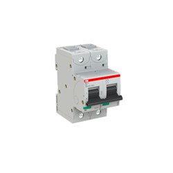 ABB S802CC63 High Performance Miniature Circuit Breaker 25 kA at 400VAC 2-P 63A 230/400VAC C-Curve