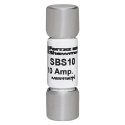 Mersen SBS10 Fast-Acting Midget Fuse 10A 600VAC 0.41 in Dia 1.38 in L 100kA Interrupt Ferrule