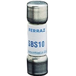 Mersen SBS15 Fast-Acting Midget Fuse 15A 600VAC 0.41 in Dia 1.38 in L 100kA Interrupt Ferrule