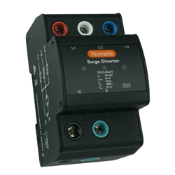 Novaris SDD3-20-275 Surge Diverter 3 PH 20kA 25kA 230VAC Shunt TS35 Aluminium IP20