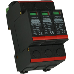 Novaris SDPV-50-1500 Photovoltaic Surge Diverter 50 kA (L-L) 50 kA (L-PE) 1500VDC 50 kA 2 Ph