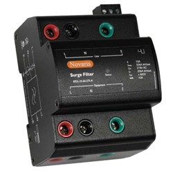 Novaris SFD1-20-50-275-A Surge Filter 3kA 15kA 1 PH 20A 230VAC TS35 Panel Mount Metal IP20