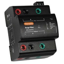 Novaris SFD1-6-50-275 Compact DIN Surge Filter 6.5kA 2kA 1-P 1 PH 50kA 25kA 230VAC TS35 IP20