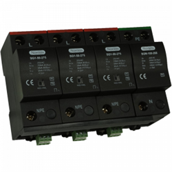 Novaris SG1-50-275 Spark Gap Surge Diverter 1 PH 150kA 275VAC Shunt TS35 Polycarbonate IP20