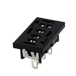 IDEC SH1B-51 Through Panel Mount Socket 300V Solder Terminal Panel Mount