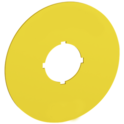 ABB SK615546-8 Emergency Stop Lengend Plate Legend: Emergency Stop 70mm Black/Yellow